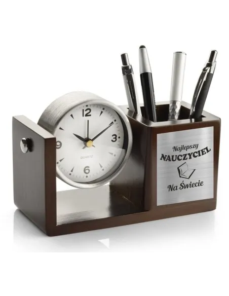 Zegar Organizer na Biurko z Dedykacją Prezent na Dzień