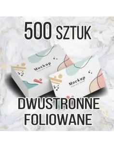 Wizytówki z Nadrukiem 500 szt 2 Strony Foliowane 48h