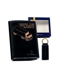 Elegancki Portfel + Brelok Kierowca + Inne Zawody Duży