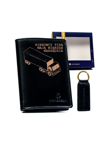Elegancki Portfel + Brelok Kierowca + Inne Zawody Duży