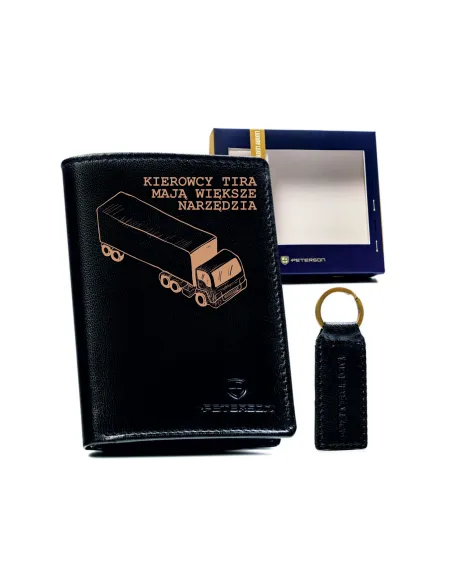 Elegancki Portfel + Brelok Kierowca + Inne Zawody Duży