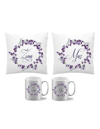 Kubek – Ślub Poduszka Zestaw Żona Mąż Prezent Rocznicę