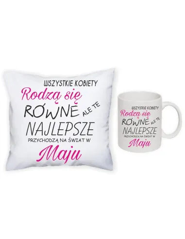 Poduszka Kubek Zestaw 1+1 z Nadrukiem Wszystkie Kobiety