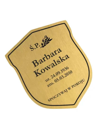 Tabliczka Nagrobna Nagrobkowa Rozmiarze 20 cm z Grawerem