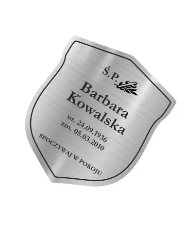 Tabliczka Nagrobna Nagrobkowa Rozmiarze 20 cm z Grawerem
