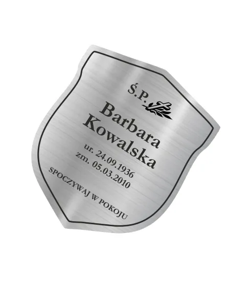 Tabliczka Nagrobna Nagrobkowa Rozmiarze 20 cm z Grawerem