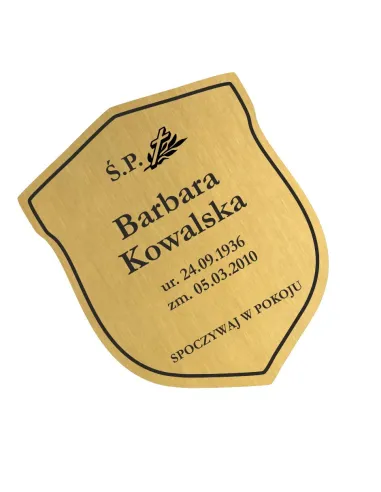 Tabliczka Nagrobna Nagrobkowa Rozmiarze 20 cm z Grawerem