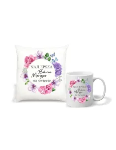 Kubek Foto Poduszka Prezent Dzień Babci Dziadka Zestaw