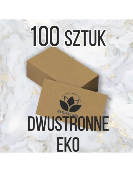 Wizytówki 100 szt Eko Dwustronne Papierze Ekologicznym
