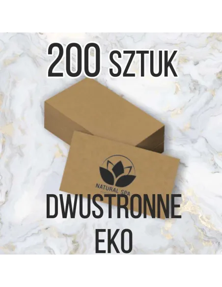 Wizytówki 200 szt Eko Dwustronne Papierze Ekologicznym