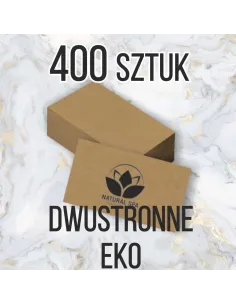 Wizytówki 400 szt Eko Dwustronne Papierze Ekologicznym