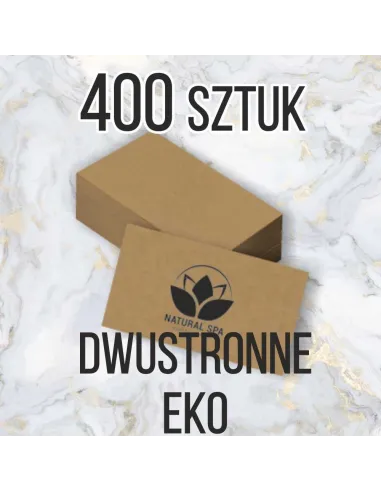 Wizytówki 400 szt Eko Dwustronne Papierze Ekologicznym