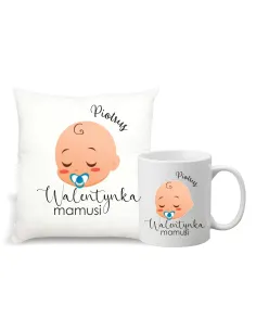 Kubek Foto Poduszka Prezent Walentynki Zestaw 1+1 Nadrukiem