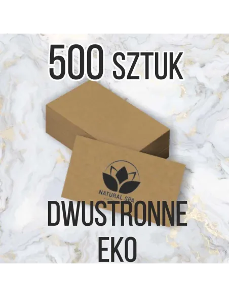 Wizytówki 500 szt Eko Dwustronne Papierze Ekologicznym
