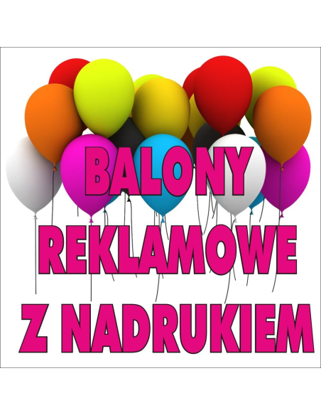 Balony Reklamowe z Nadrukiem 100 szt + Patyczki Reklamowy