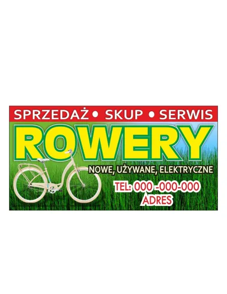 Baner Reklamowy Gotowe Wzory Banerów – Rowery z Nadrukiem