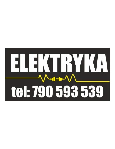 Baner Reklamowy Gotowe Wzory Banerów Elektryka z Nadrukiem