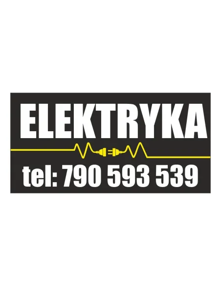 Baner Reklamowy Gotowe Wzory Banerów Elektryka z Nadrukiem