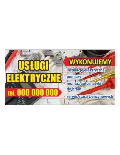 Baner – Usługi Elektryczne Reklamowy Gotowe Wzory Banerów