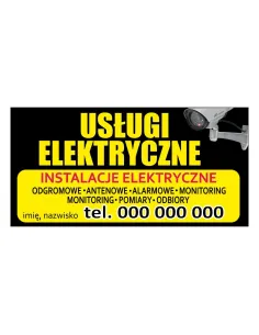 Baner – Usługi Elektryczne Gotowy Projekt Reklamowy