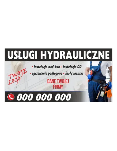 Baner Reklamowy Gotowe Wzory Banerów Usługi Hydrauliczne