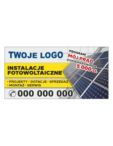 Baner – Instalacje Fotowoltaiczne Gotowy Projekt Reklamowy