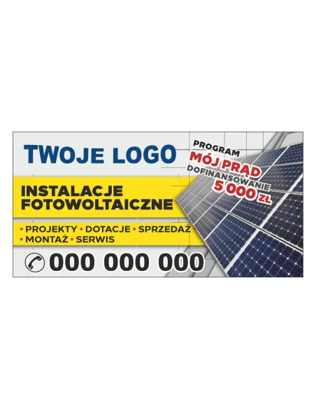 Baner – Instalacje Fotowoltaiczne Gotowy Projekt Reklamowy