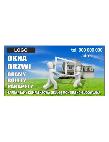 Baner – Okna Drzwi Bramy Rolety Parapety Gotowy Projekt