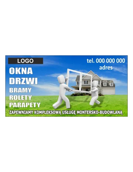 Baner – Okna Drzwi Bramy Rolety Parapety Gotowy Projekt
