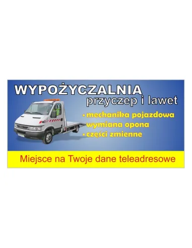 Baner Gotowy Wypożyczalnia Przyczep Lawet Personalizowany