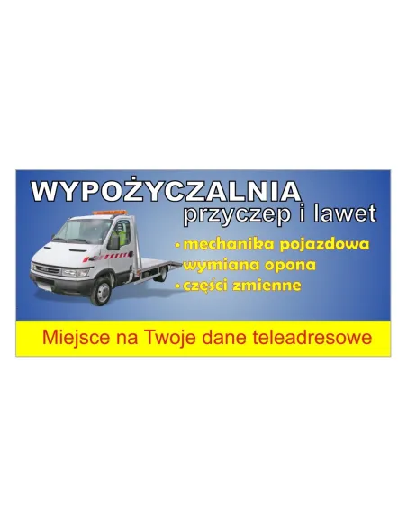Baner Gotowy Wypożyczalnia Przyczep Lawet Personalizowany