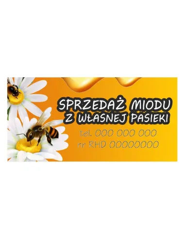 Baner Reklamowy Gotowe Wzory Banerów – Sprzedaż Miodu