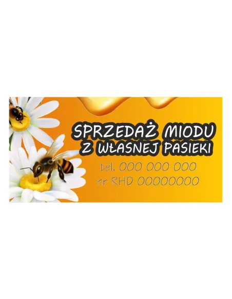 Baner Reklamowy Gotowe Wzory Banerów – Sprzedaż Miodu