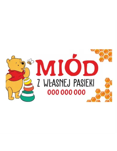 Baner – Miód Własnej Pasieki Gotowy Projekt Reklamowy