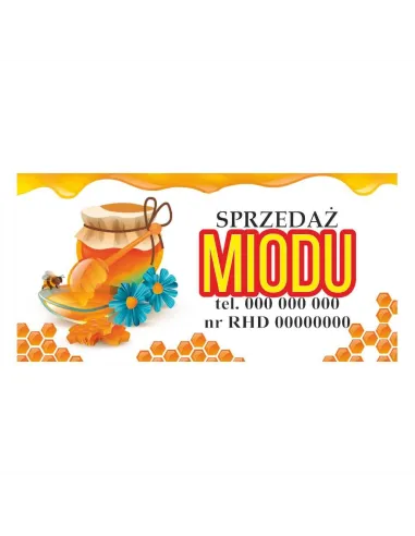 Baner – Sprzedaż Miodu Reklamowy Gotowe Wzory Banerów