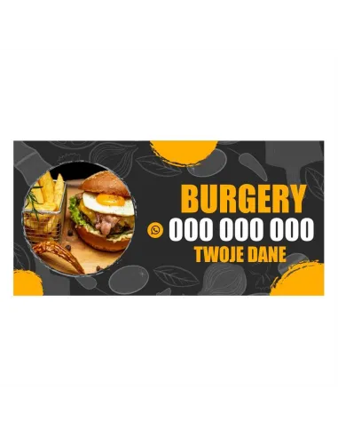 Baner Reklamowy Gotowe Wzory Banerów – Burgery z Nadrukiem