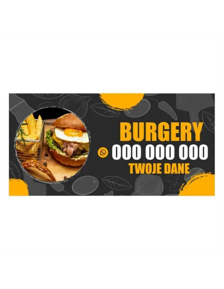 Baner Reklamowy Gotowe Wzory Banerów – Burgery z Nadrukiem
