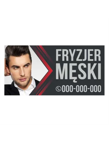 Baner Reklamowy Gotowe Wzory Banerów – Fryzjer Męski