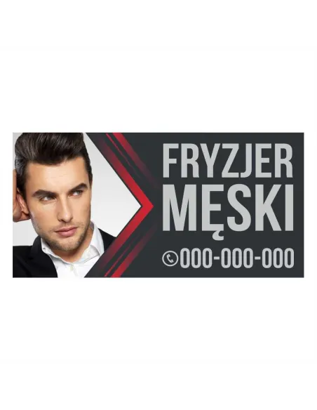 Baner Reklamowy Gotowe Wzory Banerów – Fryzjer Męski