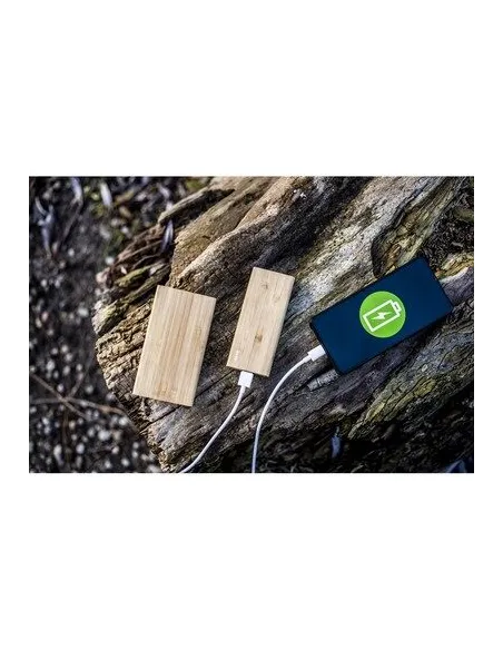 Bambusowy Power Bank Reklamowy Nadrukiem UV logo 20 szt