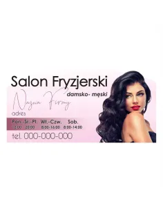 Baner – Salon Fryzjerski Gotowy Projekt Reklamowy do Firmy