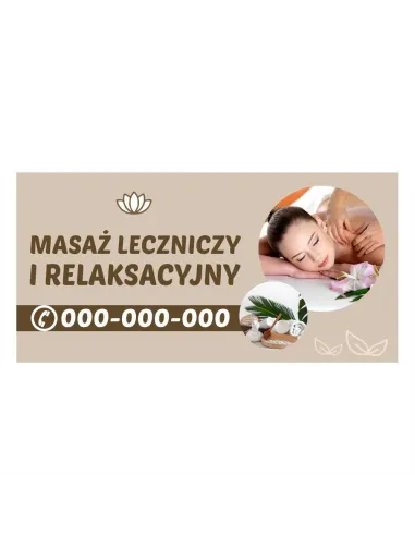 Baner Reklamowy Gotowe Wzory Banerów – Masaż Leczniczy