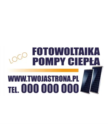 Baner Reklamowy Gotowe Wzory Banerów Fotowoltaika Pompy
