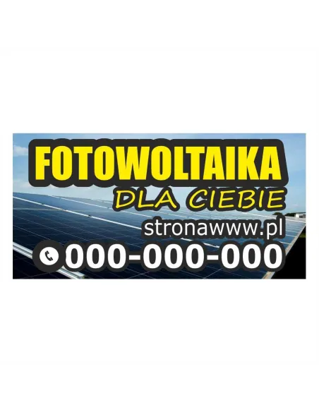 Baner – Fotowoltaika Reklamowy Gotowe Wzory Banerów