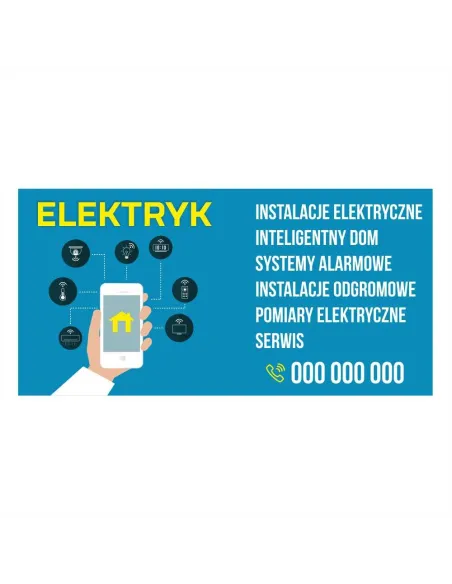 Baner Reklamowy Gotowe Wzory Banerów Elektryk z Nadrukiem