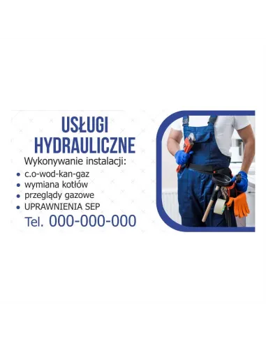 Baner – Usługi Hydrauliczne Gotowy Projekt Reklamowy
