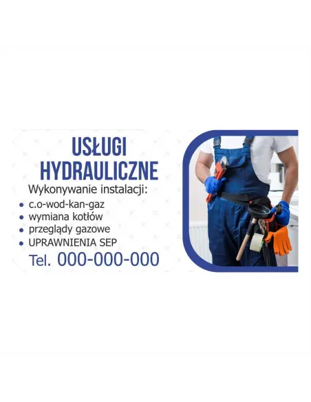 Baner – Usługi Hydrauliczne Gotowy Projekt Reklamowy