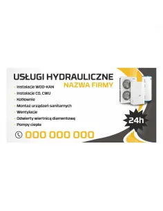 Baner – Usługi Hydrauliczne Reklamowy Gotowe Wzory