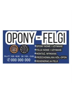 Baner Reklamowy Gotowe Wzory Banerów – Opony – Felgi