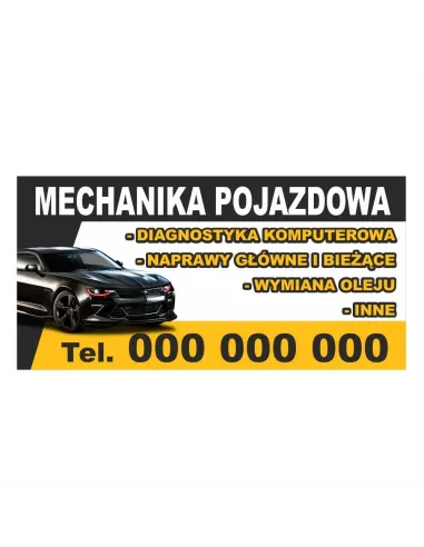 Baner – Mechanika Pojazdowa Gotowy Projekt Reklamowy
